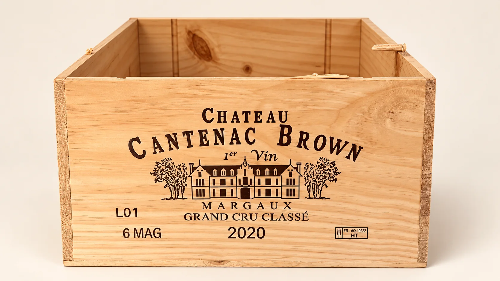 Offene Château Cantenac Brown Kiste